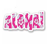13cmx6.1cm Aloha Hawaii Flower Vinyl Funny Car Stickers and Decals for Motorcycle