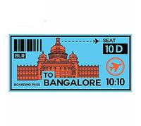13cmx6.3cm for Train Ticket to Bangalore Motorcycle Car Stickers Scratch Proof Waterproof