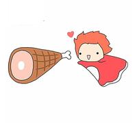 13cmx6.4cm for Ponyo on The Cliff Decal Refrigerator Scratch Proof Car Stickers