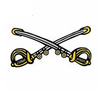 13cmx6.6cm for U S Army Cavalry Sign Car Stickers Helmet Motorcycle Sunscreen