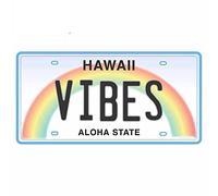 13cmx6.7cm for Vintage Hawaii License Aloha Trunk Car Sticker Personality Windshield Decal