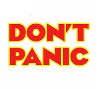 13cmx7.1cm for Dont Panic Red Words Anime Car Stickers Vinyl Motorcycle Surfboard