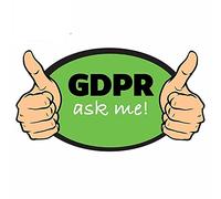 13cmx7.2cm for Praise Gdpr Ask Me Cartoon Car Stickers Van Anime Waterproof