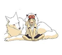 13cmx7.3cm for Princess Mononoke Funny Car Stickers Auto Air Conditioner Decal Funny