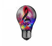 13cmx7.4cm for Music Fire Bulb Van Decal Refrigerator Personality Car Stickers Trunk