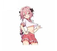 13cmx7.9cm for Fate Apocrypha Astolfo Uniform RV Windshield Car Stickers Anime Surfboard
