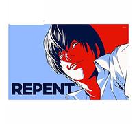 13cmx8.1cm for Death Note Light Repent Car Stickers and Decals Vinyl Scratch