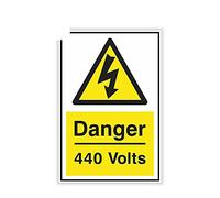 13cmx8.45cm Danger.220.413Volts Sticker Electric Warning Safety for Door Laptop Tablet