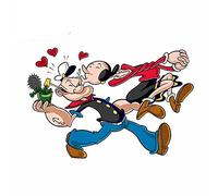 13cmx8.6cm Car Stickers for Popeye and Olive OYL Kiss DIY Motorcycle Decal