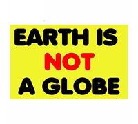 13cmx8.6cm for Earth is Not A Globe Car Stickers Windshield Scratch Proof