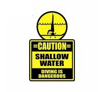 13cmx8.7cm for Diving is Dangerous Sign DIY Car Stickers Occlusion Scratch Decal