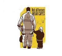13cmx8.9cm for Firefighters Not All Heroes Wear Capes Decal Windows Trunk Car