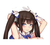 13cmx9.2cm for DanMachi Hestia Windows Waterproof Car Sticker Cartoon Decal Anime Surfboard