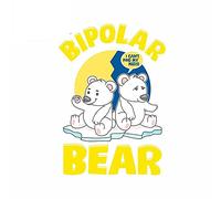 13cmx9.4cm for Bipolar Bear Polar Bears Van Car Stickers Windshield Cartoon Decal