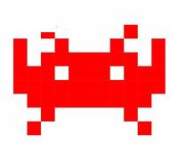 13cmx9.5cm for Arcade Space Invaders Red Car Sticker Tuning Wall Waterproof Decal