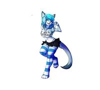 13cmx9.5cm for Femboy Hooters Furry Car Stickers Vinyl Waterproof RV Van Occlusion