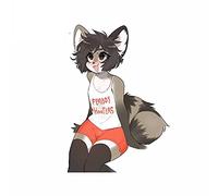 13cmx9.5cm for Femboy Hooters Furry Car Stickers Vinyl Waterproof RV Van Occlusion
