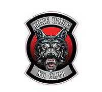 13cmx9.5cm Lone Wolf No Club Sticker Funny Auto Sticker Decals Car Styling
