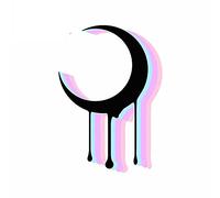 13cmx9.6cm for Pastel Bi Moon Car Sticker DIY Personality JDM Assessoires Scratch