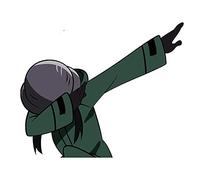 13cmx9.8cm for Chito Girls Last Tour Dab Car Stickers Windshield Cartoon Waterproof