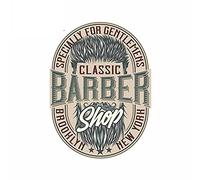 13cmx9.8cm for Classic NYC Barber Shop Retro Car Stickers Family Cartoon Creative