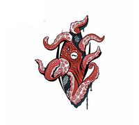 13cmx9.8cm for Octopus Coming Out of Your Chest Decal Surfboard Windows Surfboard