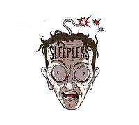13cmx9.8cm for Sleepless Car Stickers Van Cartoon Fine Windshield Decal Windows Van