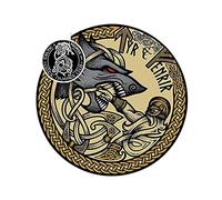 13cmx9.9cm for Odin Fighting Wolf Vinyl Car Stickers Motorcycle Helmet Personality JDM