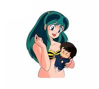 13cmx9.9cm for Urusei Yatsura Anime Car Stickers Refrigerator Laptop Trunk Decal Waterproof