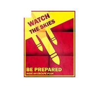 13cmx9.9cm for Watch The Skies Be Prepared Vinyl Car Stickers Motorcycle Helmet