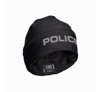 13FA Police Utility Beanie - USA Patriotic Gear - Poly-Spandex Blend for Stretch-Fit Comfort - Unisex Hi-Vis Winter Hat, Black & Grey, One size