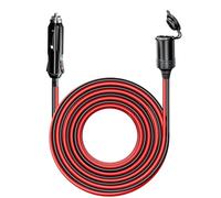13FT 12V-24V Car Cigarette Lighter Extension Cord Heavy Duty 15A Fuse Extension Cable Plug to Socket for Air Compressor Pump 16AWG Male to Female Socket … (13FT)