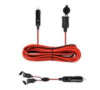 13FT Car Charger Cigarette Lighter Extension Cable, 12V/24V Car Cigarette Lighter Socket, 2Pcs Cigarette Lighter Extension Cord, Car Cigarette Lighter 1 to 2, Cigarette Lighter Extension with 2-Way