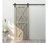 13FT Sliding Barn Door Hardware Kit - 396cm Interior Track System for Single Wooden Door - Easy Installation, Durable Steel, Rustic Home Decor