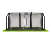 13ft x 8ft Salta Black Royal Baseground Rectangular Trampoline with Enclosure