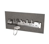 13gramm Birmingham Skyline Key Rack - Stylish Stainless Steel Souvenir & Gift for Birmingham Fans - Key Organizer & Home Accessory