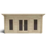 13Gx16 Forest Mendip Pent Log Cabin 45mm Logs - 24kg Roof Felt WITHOUT Underlay - Home Delivery Only