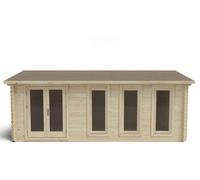 13Gx20 Forest Blakedown Log Cabin 45mm Logs - 34kg Roof Felt WITH Underlay - With Assembly Included