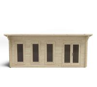 13Gx20 Forest Wolverley Log Cabin 45mm Logs - 24kg Roof Felt WITH Underlay - With Assembly Included