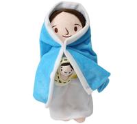 13in Jesus Plush Doll Soft Christian Religious Toy Featuring Mary and Baby Jesus for Kids & Gifts