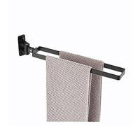 13In Wall Mount Bath Towel Rack, Aluminum Swing Out Bathroom Rotating Towel Rail, Fast Ventilation Design, Foldable - Black, Silver/Black The New