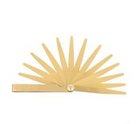 13In1 Feeler Gage, High for PRECISION Metric Thick-n ess Feeler Gauge 0.05-1.00mm 13 Blades Brass Measure Tool for Designers, Engineers, Mechanics