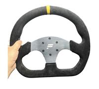 13inch 330mm 70mmHole Spacing Type D Steering Wheel Suede Steering Wheel Flat Game Steering Wheel Blue Yellow Ring Blue Ring(Yellow Ring)