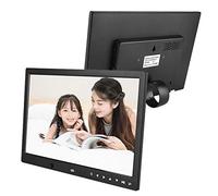 13inch Digital Photo Frame 1080P 16:9 Screen LED Digital Photo Frame 1280 * 800 Electronic Album Photo/Music/Video Player Calendar Alarm, Support 32G SD Card, Remote Control, Button(Black) Double the