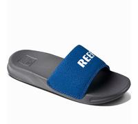 (13K UK, Reef Grey/Blue) Reef Childrens Kids One Slide Summer Beach Sandals Thongs Flip Flops Sliders