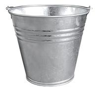 13L Metal Bucket Galvanised Heavy Duty Multipurpose Bucket with Handle for Hot Ash, Home, Garden, Bathroom, Garden Waste - 13 Litre 3 Gallon
