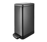 13L Rectangular Trash Can with Foot Pedal Black Includes Inner Bucket Free Standing Waste Bin 27x17x35CM Perfect for Kitchen and Office Use