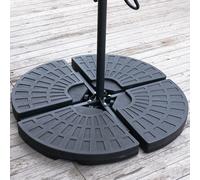 (13L Sector Base Only) Double Top Garden Cantilever Parasol Patio Umbrella with Cross Base