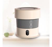 13L Wash Machine Mini Ozones Folding Mini Washing Machine Shoes Outdoor Caravans Small Apartments and Travel,white-Ozones (Gold Base)