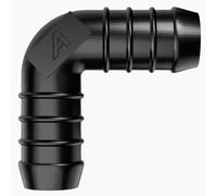 13mm (0.5 Inch) Black Plastic 90 Degree Pipe Elbow Connector Pond Water Garden Silicone Rubber